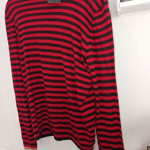 Lauren red and black Trail neck with a gold stripe extra large